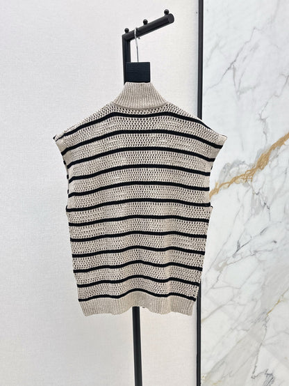 Bottega 25ss Linen hollow vest