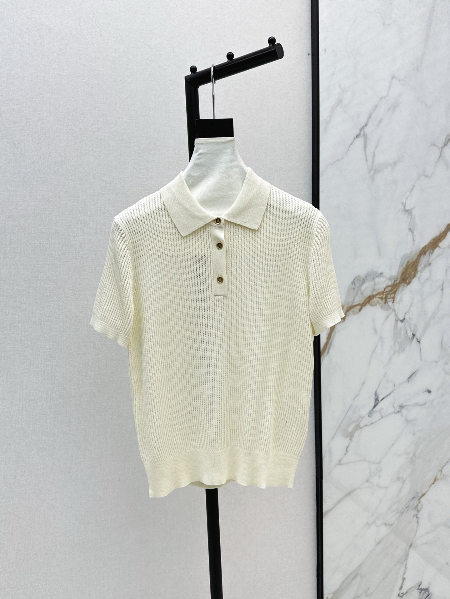 Loro 25ss knit polo shirt