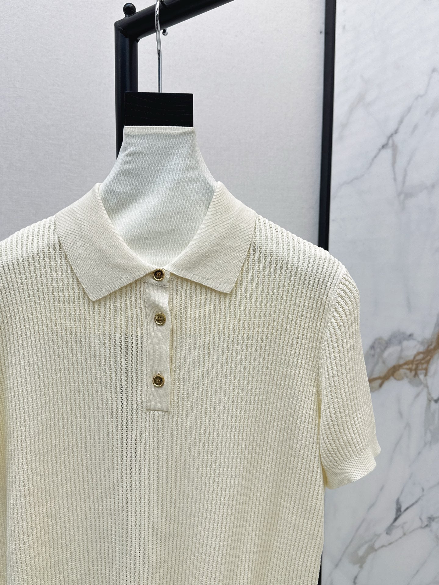 Loro 25ss knit polo shirt