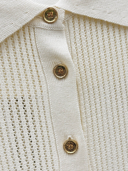 Loro 25ss knit polo shirt