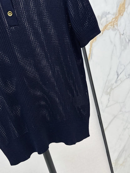Loro 25ss knit polo shirt
