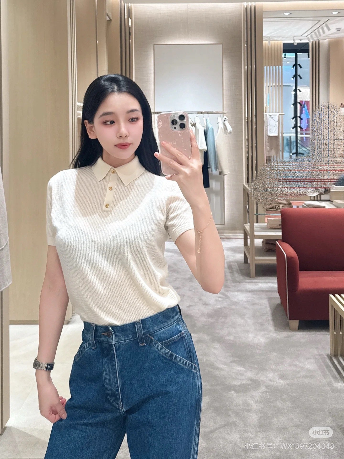 Loro 25ss knit polo shirt