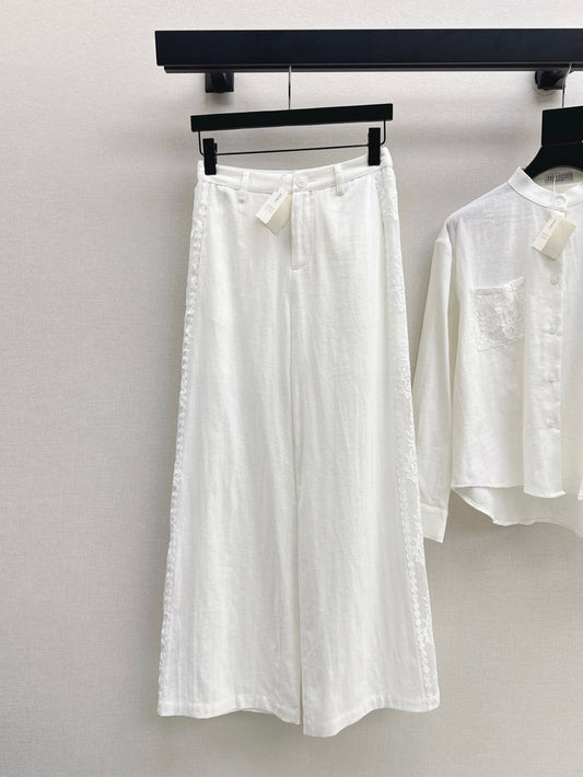 Brune 25ss lace linen pants