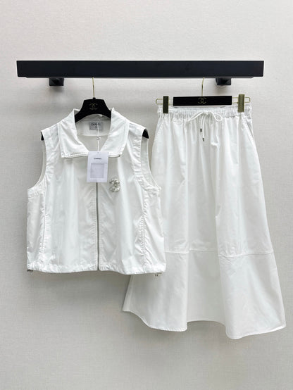 Chan 25ss vest skirt set