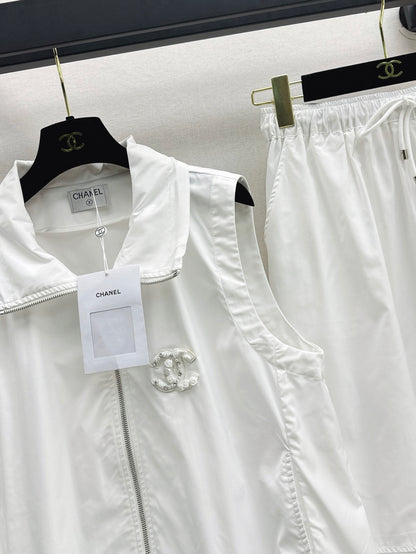 Chan 25ss vest skirt set