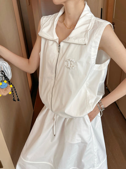 Chan 25ss vest skirt set