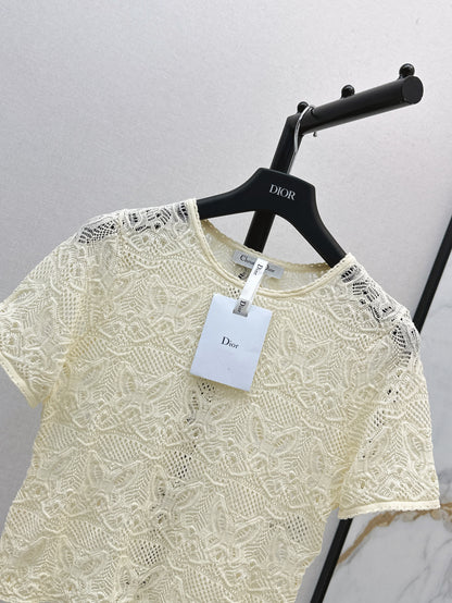 CD 25ss knit hollow shirt