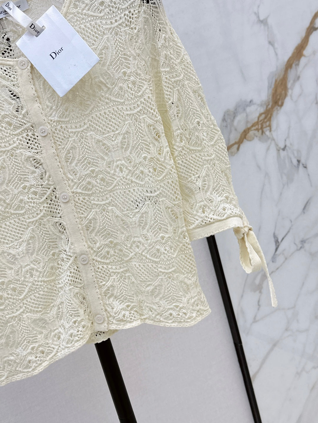 CD 25ss knit hollow cardigan