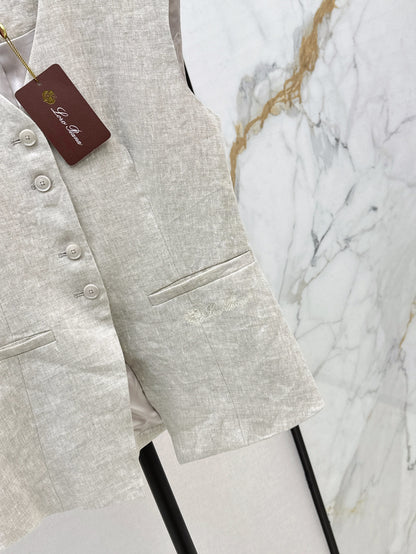 Loro 25ss linen vest
