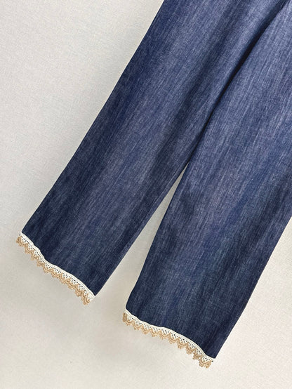 Loro 25SS lace jeans