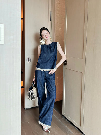 Loro 25SS lace jeans