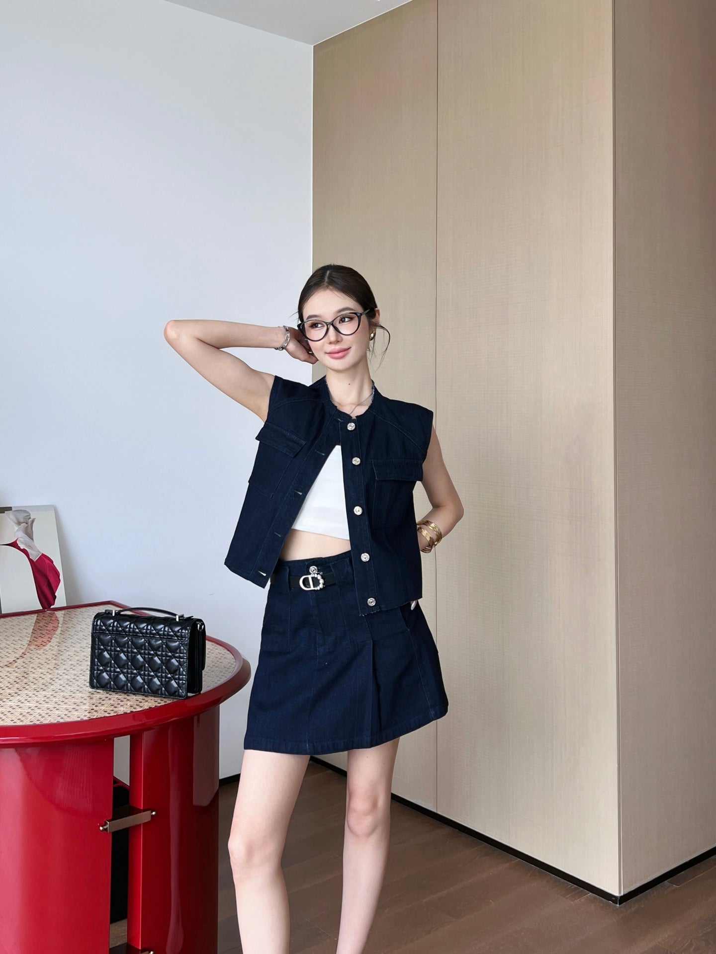 CD 25ss denim skirt