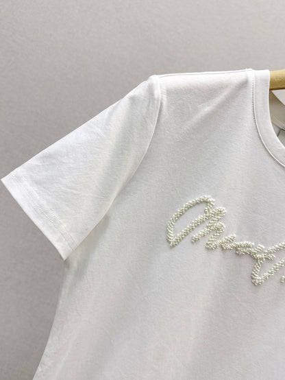 Miu 25ss beaded t-shirt