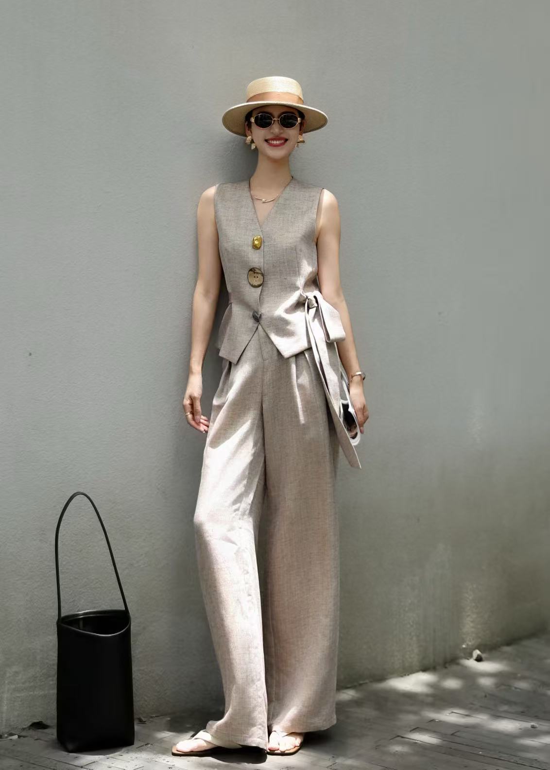 Loro 25ss vest pants set