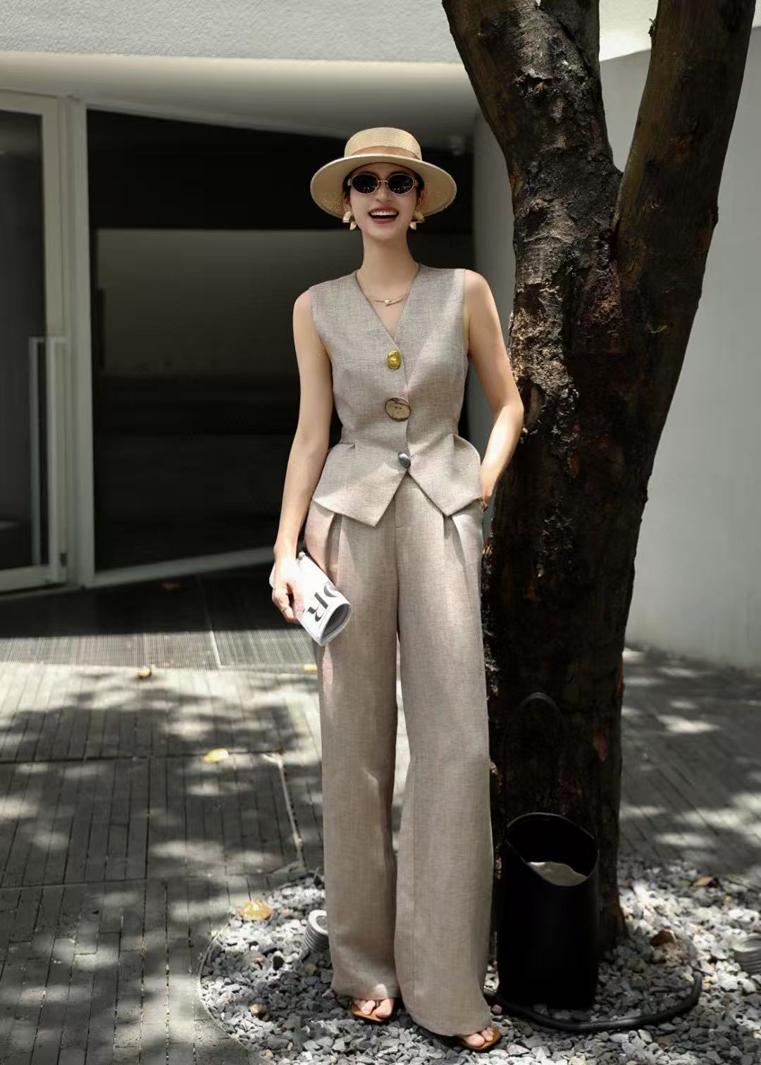 Loro 25ss vest pants set