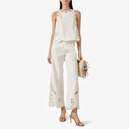 Loro 25ss embroidered hollow suit