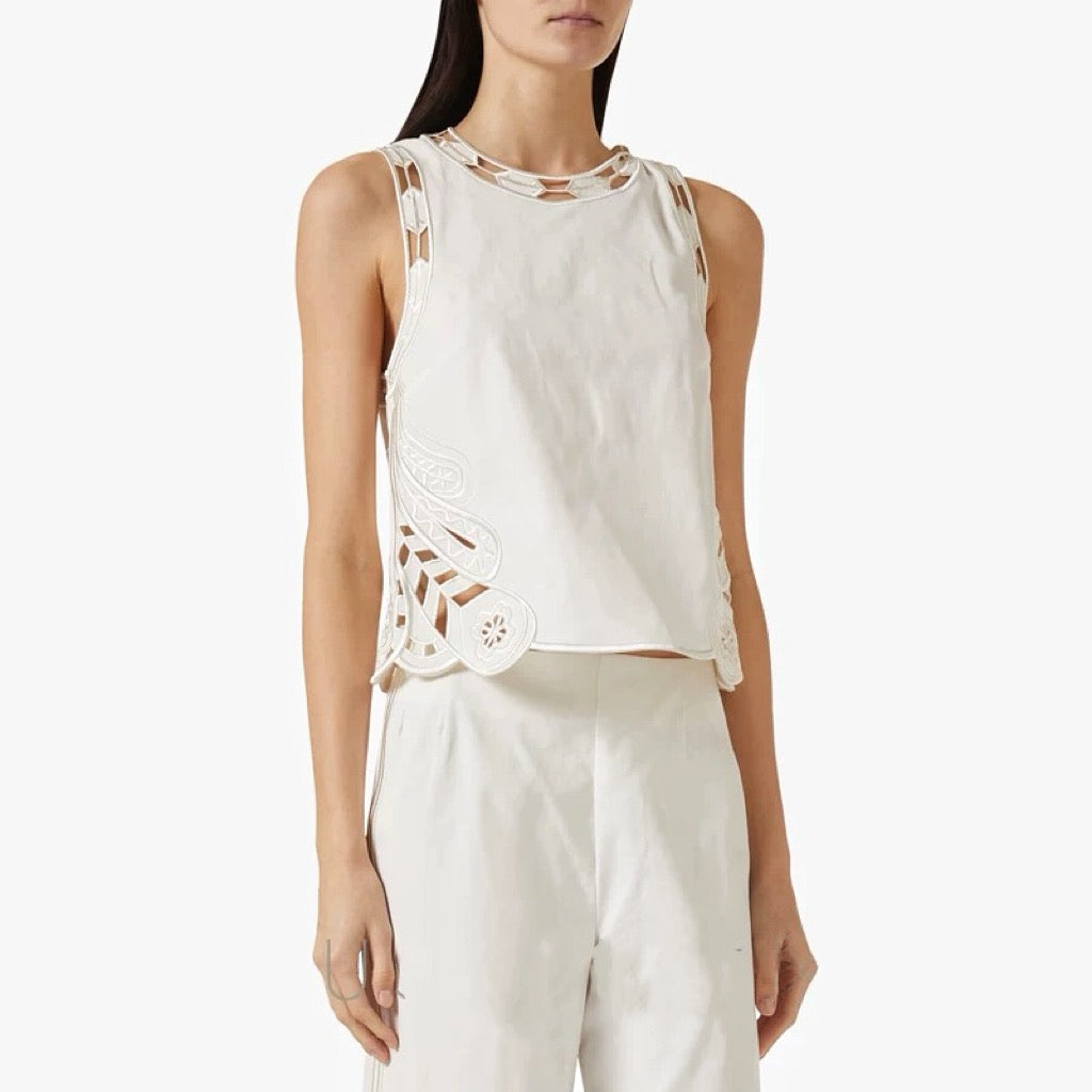 Loro 25ss embroidered hollow suit