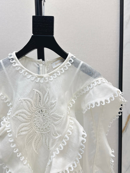 Zimm 25ss embroidered shirt
