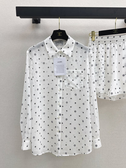 Chan 25ss print shirt suit