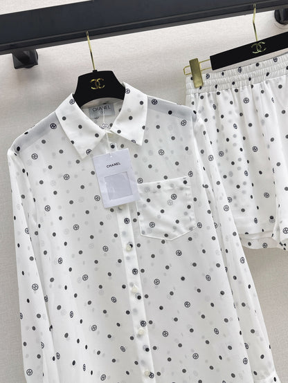 Chan 25ss print shirt suit
