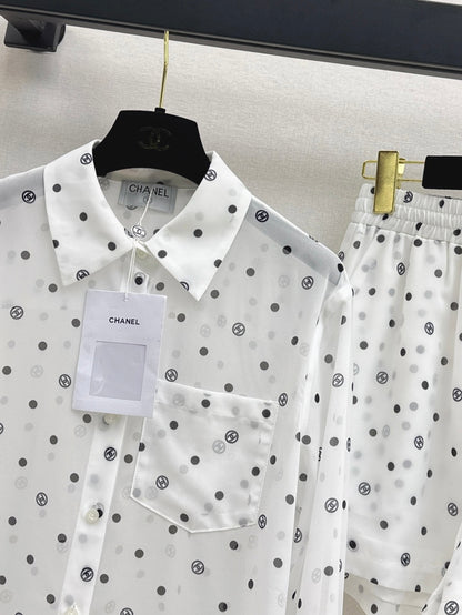Chan 25ss print shirt suit