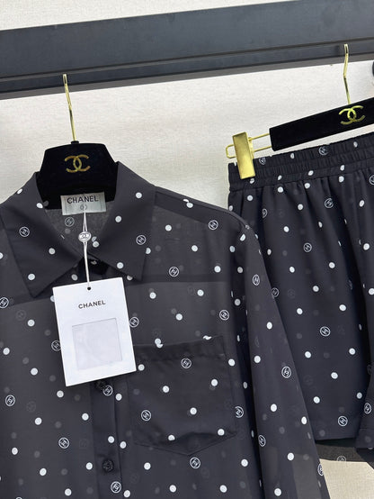 Chan 25ss print shirt suit