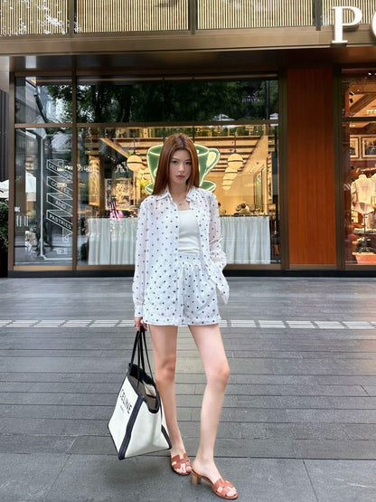 Chan 25ss print shirt suit