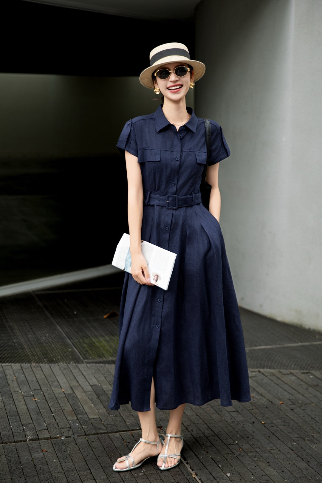 Loro 25ss Linen dress