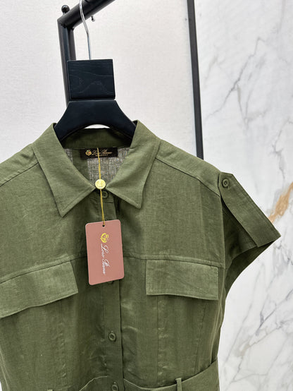 Loro 25ss Linen dress