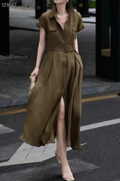 Loro 25ss Linen dress