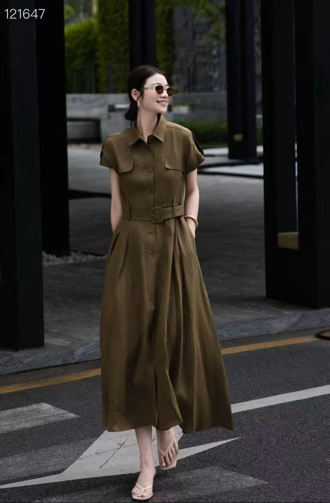 Loro 25ss Linen dress