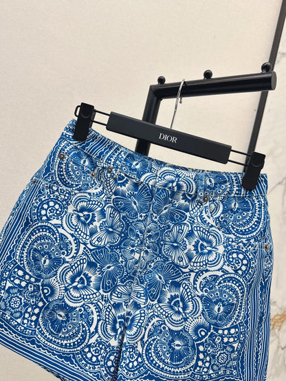 CD 25ss print denim short