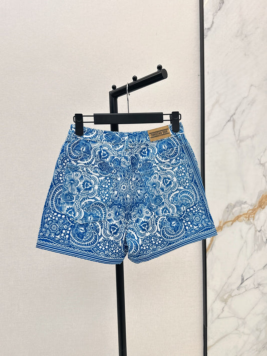 CD 25ss print denim short
