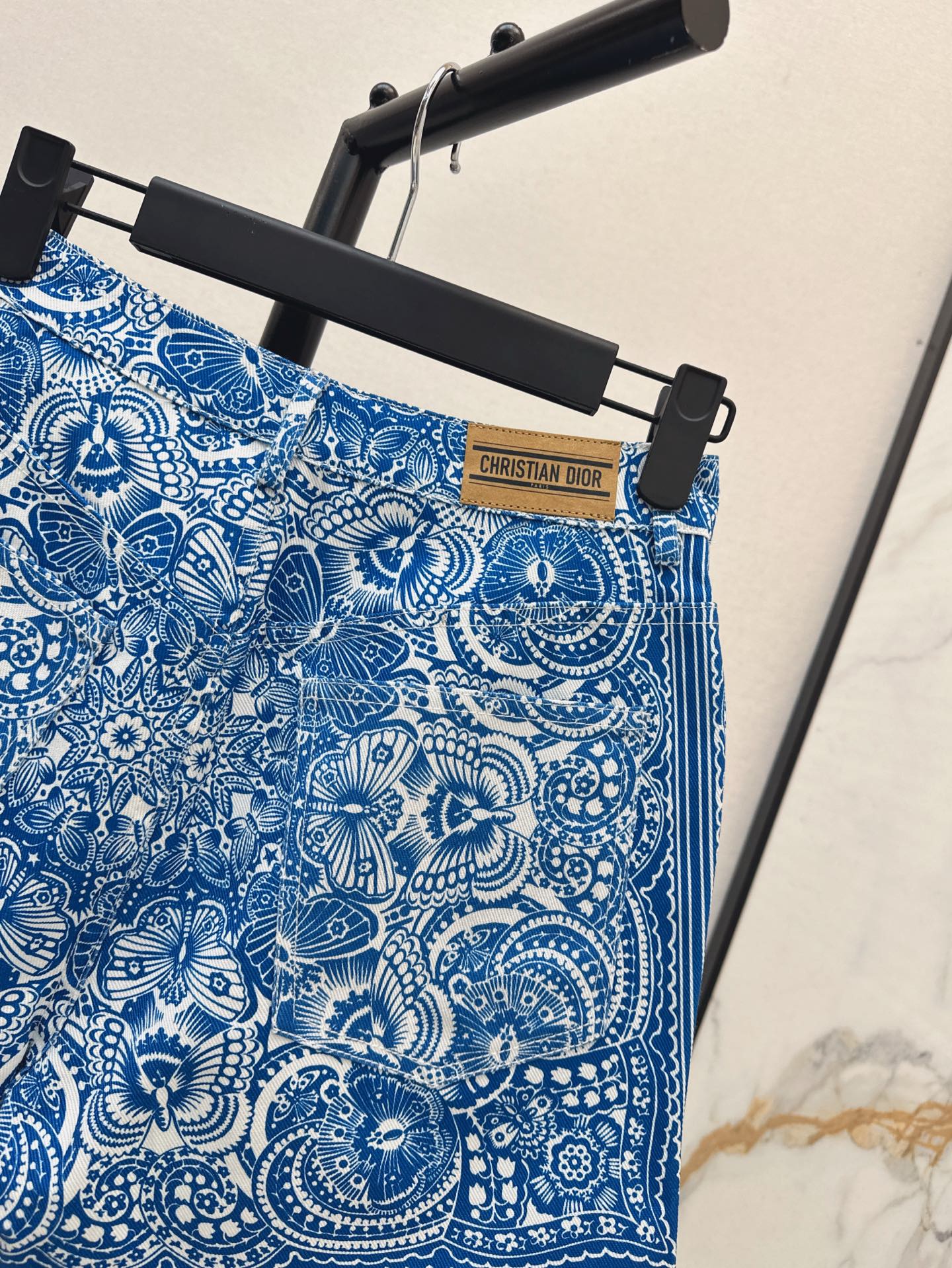 CD 25ss print denim short