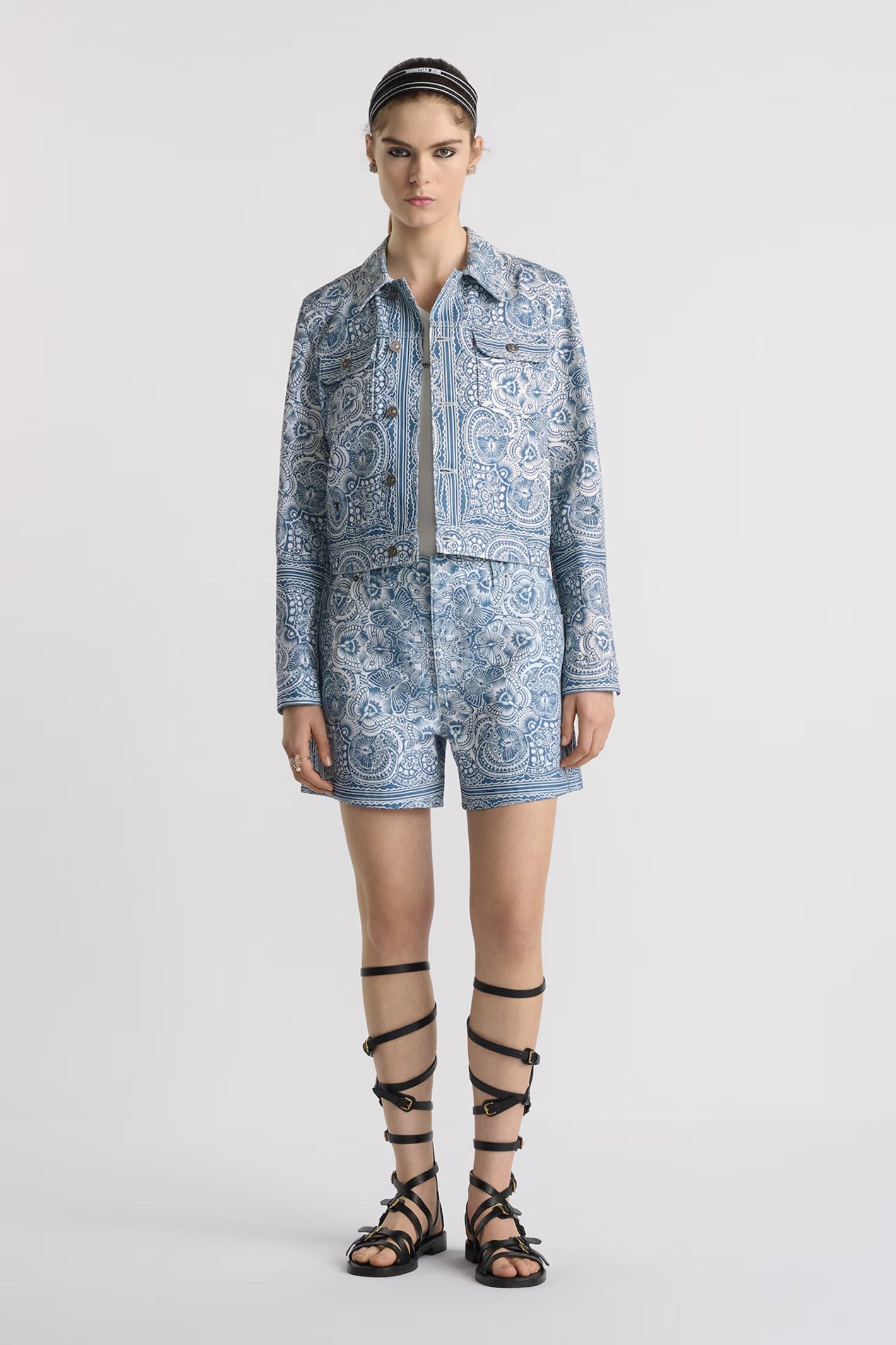 CD 25ss print denim short