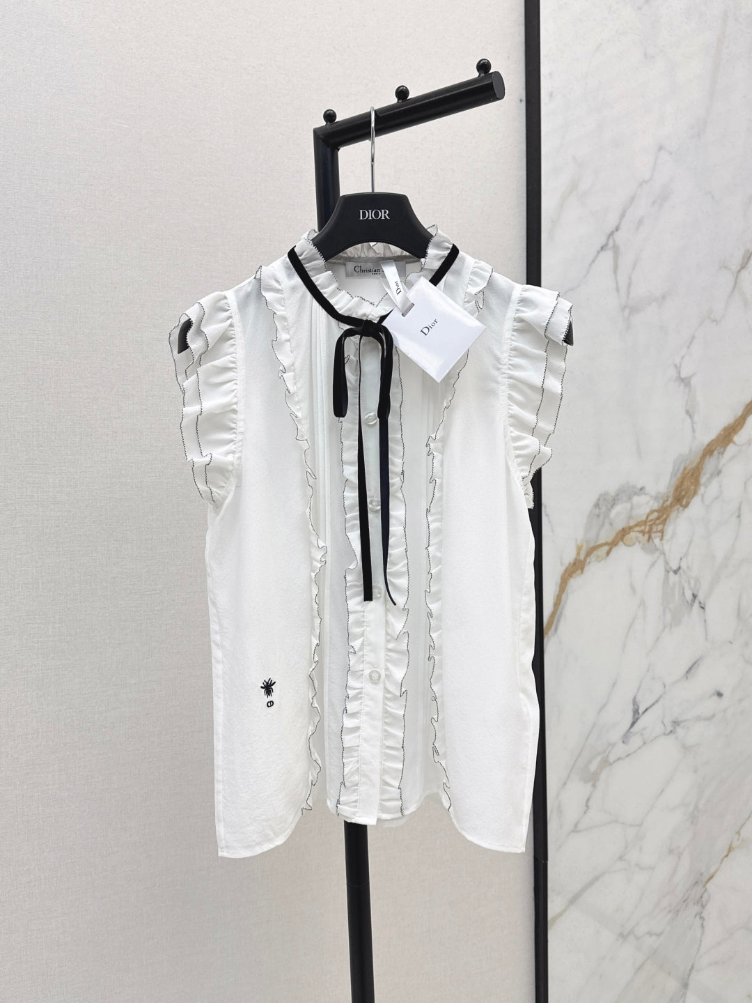 CD 25SS silk sleeveless shirt