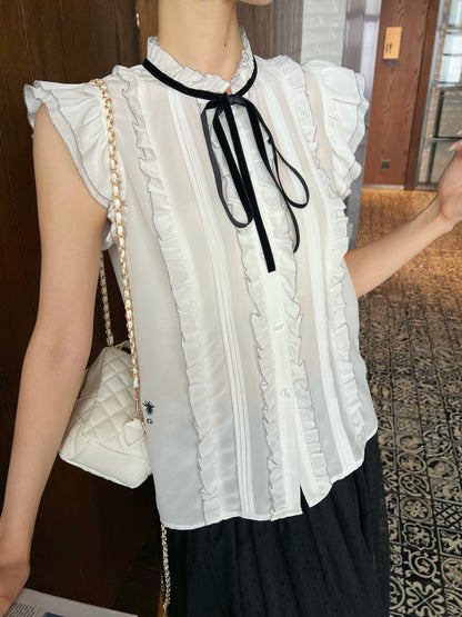 CD 25SS silk sleeveless shirt