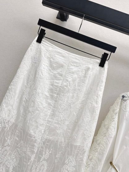 Es 25ss lace hollow skirt