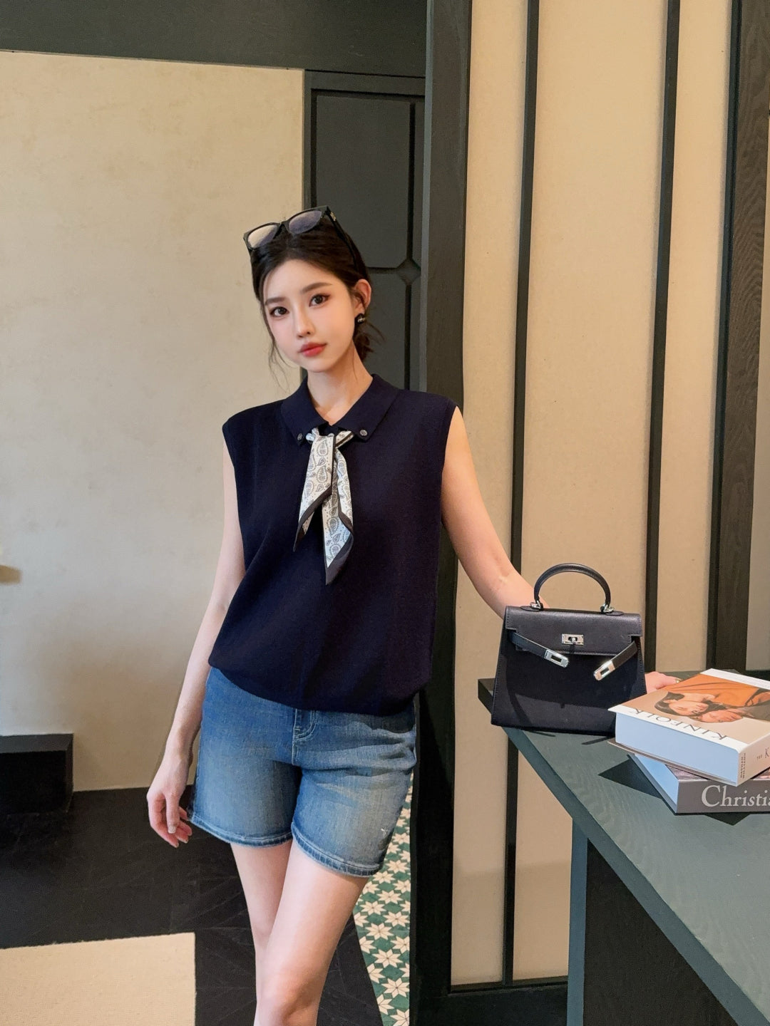 CD 25SS knit vest