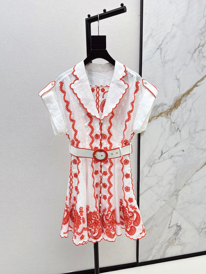 Zimm 25ss embroidered dress