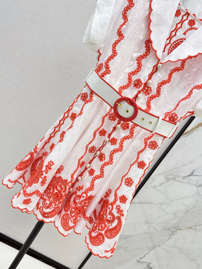Zimm 25ss embroidered dress
