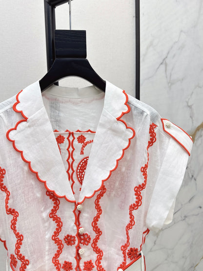 Zimm 25ss embroidered dress