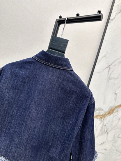 Zimm 25ss denim crop shirt