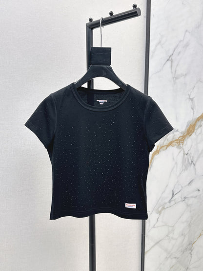 wang 25ss rhinestone t-shirt