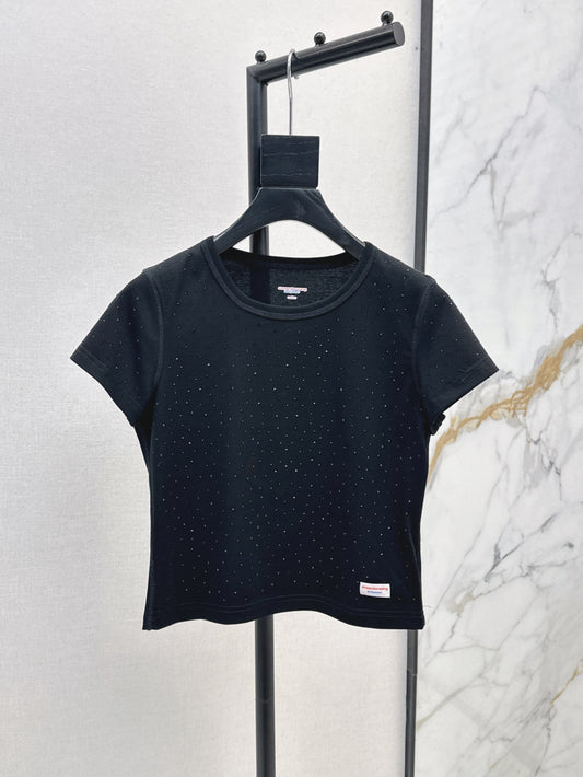 wang 25ss rhinestone t-shirt