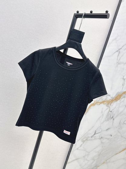 wang 25ss rhinestone t-shirt