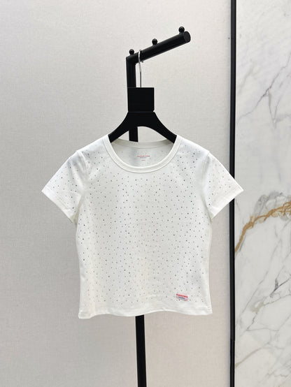 wang 25ss rhinestone t-shirt