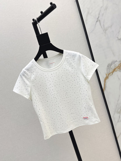 wang 25ss rhinestone t-shirt