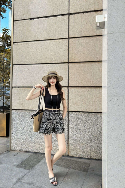 CD 25ss embroidered skirt