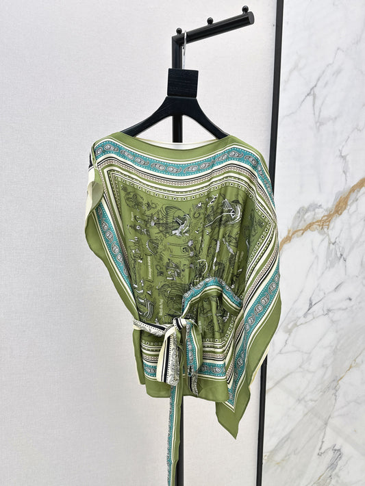 Loro 25ss silk cape top